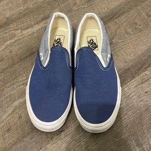 Unisex Vans Classic Slip-On Blue 2 Tone Sneakers- Men’s 9.5/Women’s 11